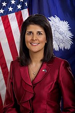 Nikki Haley Governor of South Carolina from 2011 - 2017, former U.S. Ambassador to the United Nations[65][66][67] Endorsed Marco Rubio, then Ted Cruz