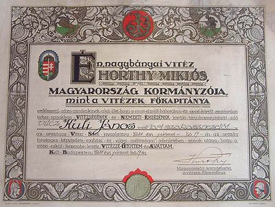 Een diploma uit 1922