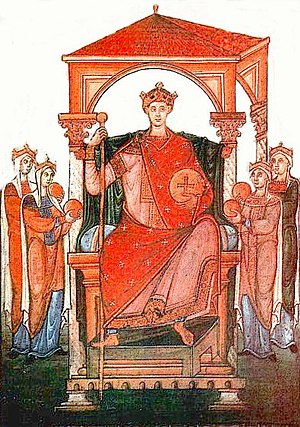 Otto II is crowned as Holy Roman Emperor. Otton2.JPG