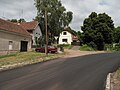 Čeština: Domy u silnice v Přistoupimi. Okres Kolín. English: Houses alongside the road in Přistoupim village, Kolín District, Czech Republic.