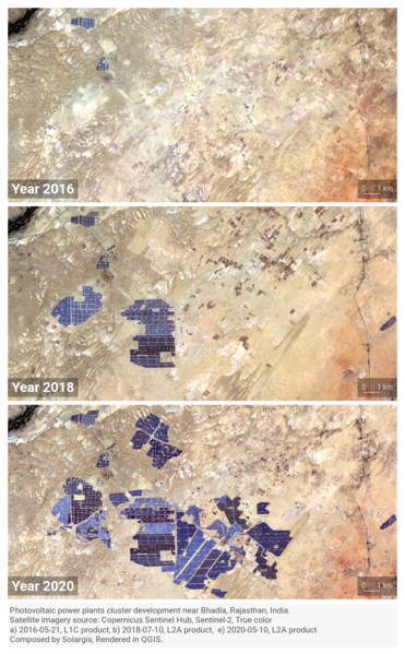 File:PV power plants cluster Bhadla (India) develpment 2016 2018 2020.png