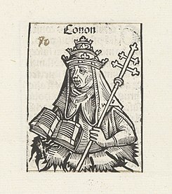 Paus Conon Conon (titel op object) Liber Chronicarum (serietitel), RP-P-2016-49-62-6.jpg