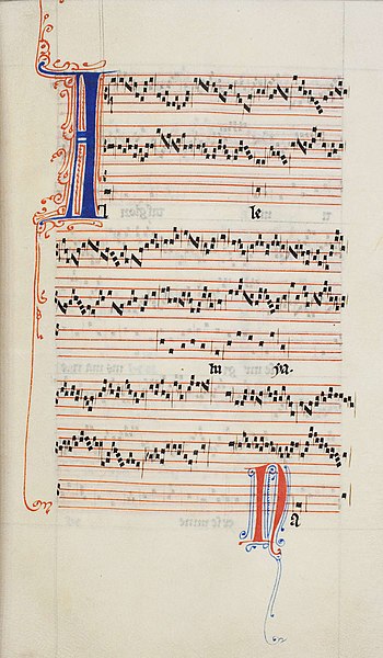 Pérotin, "Alleluia nativitas", in the third rhythmic mode.