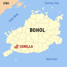 Corella na Bohol Coordenadas : 9°41'N, 123°55'E