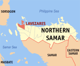 Lavezares na Samar do Norte Coordenadas : 12°32'N, 124°20'E
