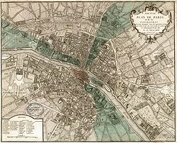 A 1740 map of Paris. Plan de Paris 1740 BNF07710703.jpg