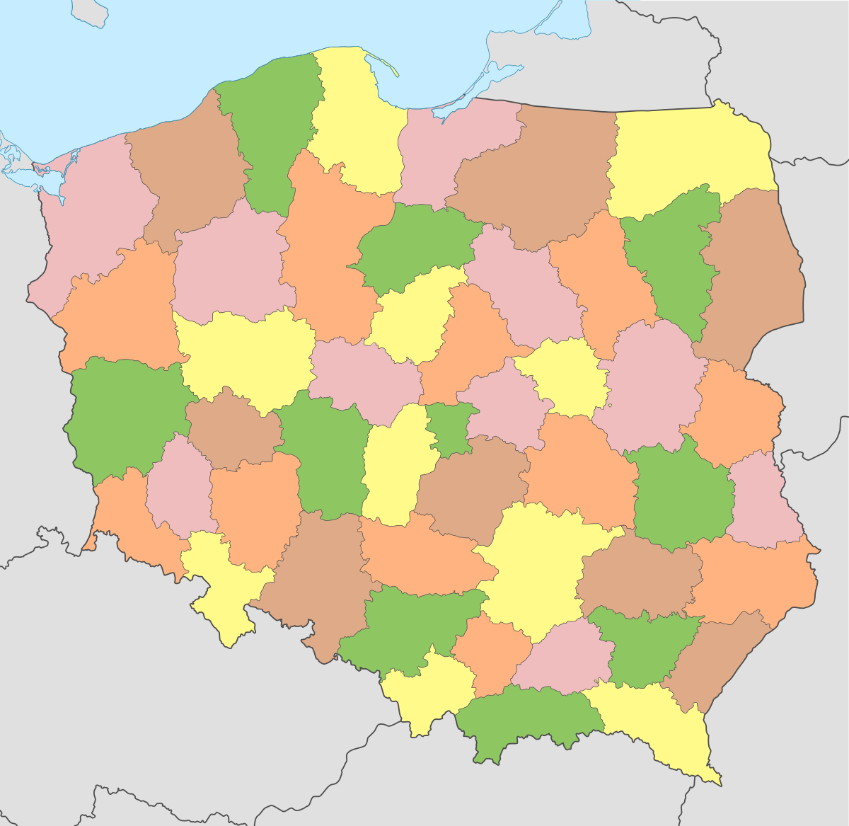 File Poland 1993 1998 Location Map Svg Wikimedia Commons