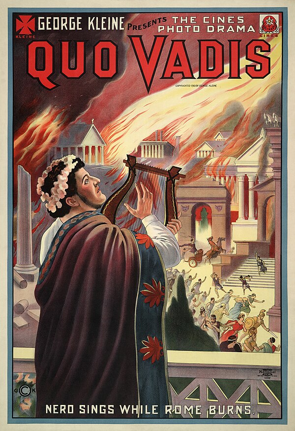 Quo Vadis (1913), regarded as one of the first blockbusters in the history of cinema