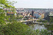 Praha, Holešovice, rekonstrukce Štefánikova mostu.JPG