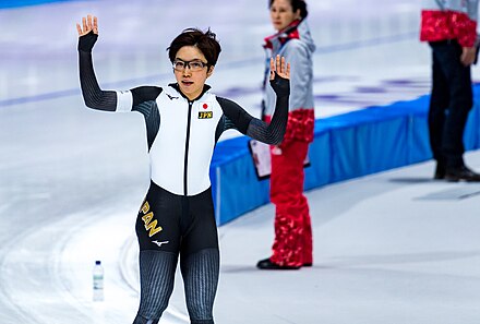 Panczenistka Nao Kodaira podczas igrzysk w Pjongczangu