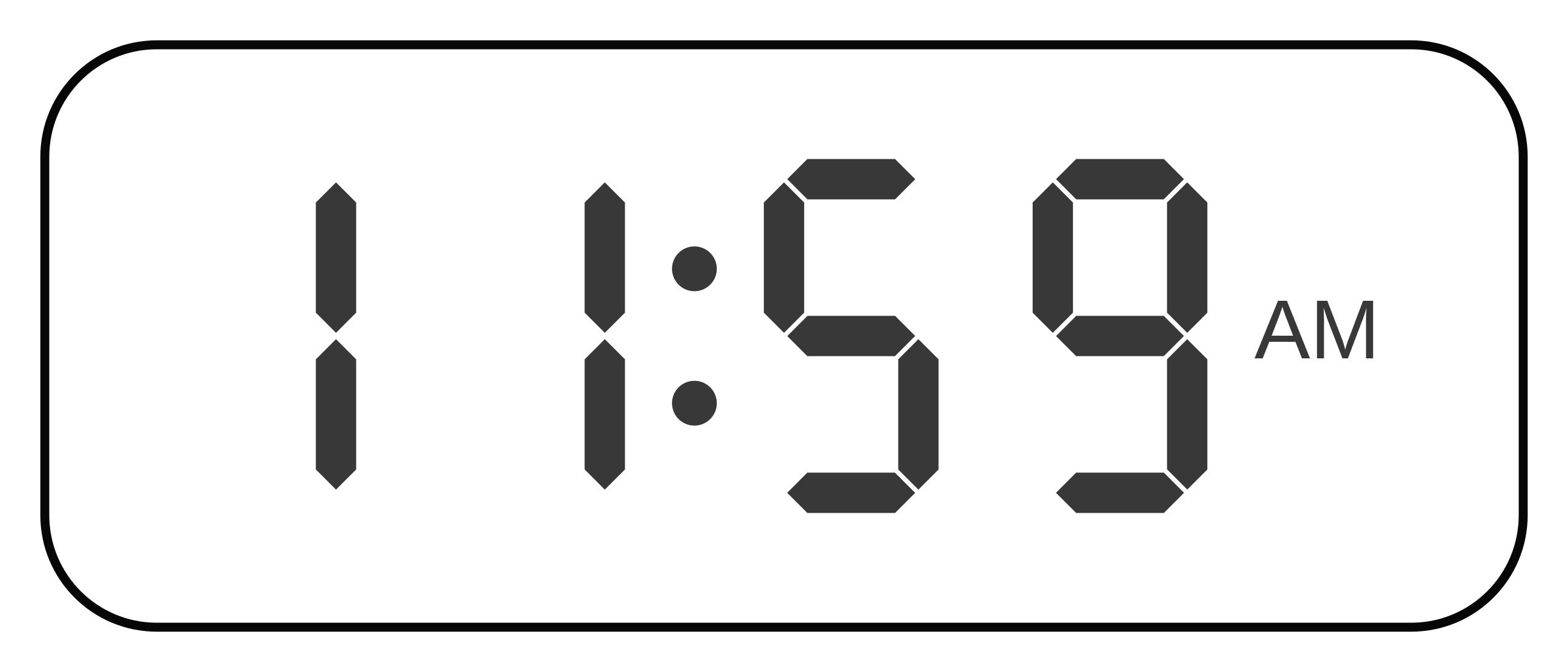 capturar código Morse Anónimo Archivo:Reloj digital 1159am.svg - Wikipedia, la enciclopedia libre