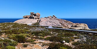 The Remarkable Rocks granite dome. The boardwalk was built after the 2020 fires. Remarkable Rocks granite dome.jpg