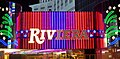 Riviera sign at night