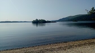 The Ross Isles as seen from a beach on Ross Point, to the north. Ross Isles, From the North.jpg