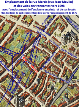 Rue Marais (Jean-Moulin) vers 1680