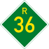 Provinsiale roete R36 shield