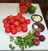 Các nguyên liệu tạo nên món xốt salsa kiểu Mỹ
