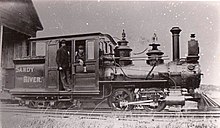 Sandy River Railroad Forney locomotive 1 Sandy River Railroad's 2-foot gauge Forney locomotive No.1 at Phillips, Maine.jpg