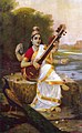 Saraswati; oli de Raja Ravi Varma