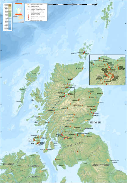 File:Scotland map of whisky distilleries-fr.svg