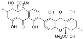 Secalonic acid B or ergochrome BB.svg