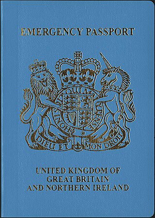 <span class="mw-page-title-main">British emergency passport</span> Travel document issued by British diplomatic posts for the purpose of urgent travel