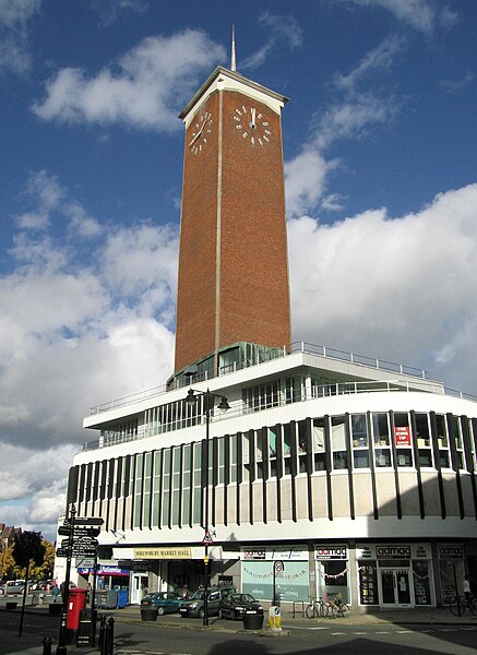 Image: Shrewsbury Market Hall and clock tower   geograph.org.uk   3711724