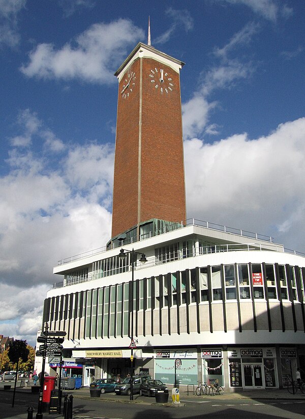 Image: Shrewsbury Market Hall and clock tower   geograph.org.uk   3711724