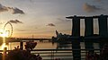 Singapore Flyer and Marina Bay Sands, Singapore, at sunrise - 20130901.jpg