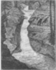 1809 woodcut of the Solomon Creek falls