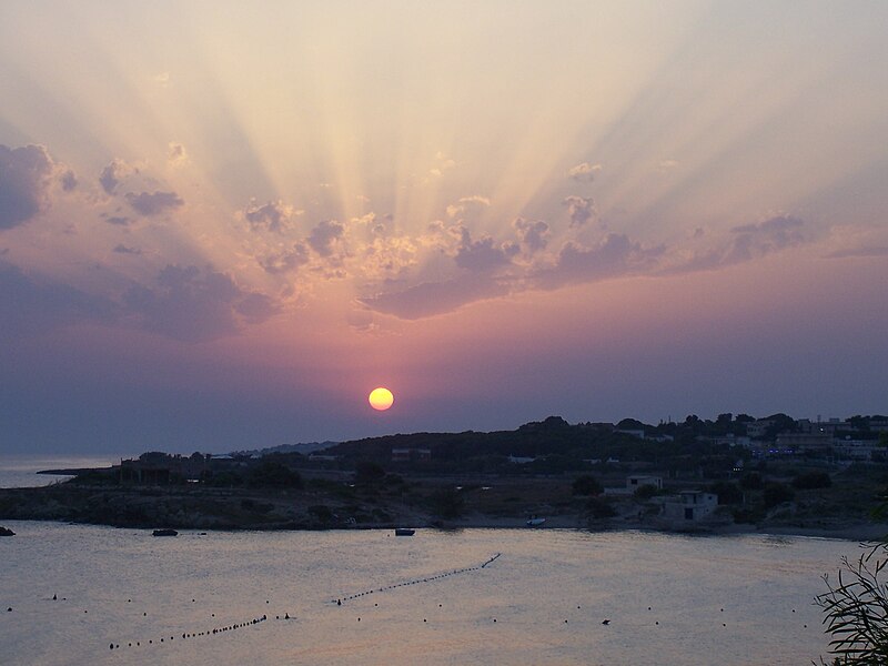 Fișier:Sonnenuntergang im Golf von Tarent bei Montedarena.jpg