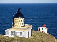 Das St Abb’s Head Lighthouse mit Nebelhorn