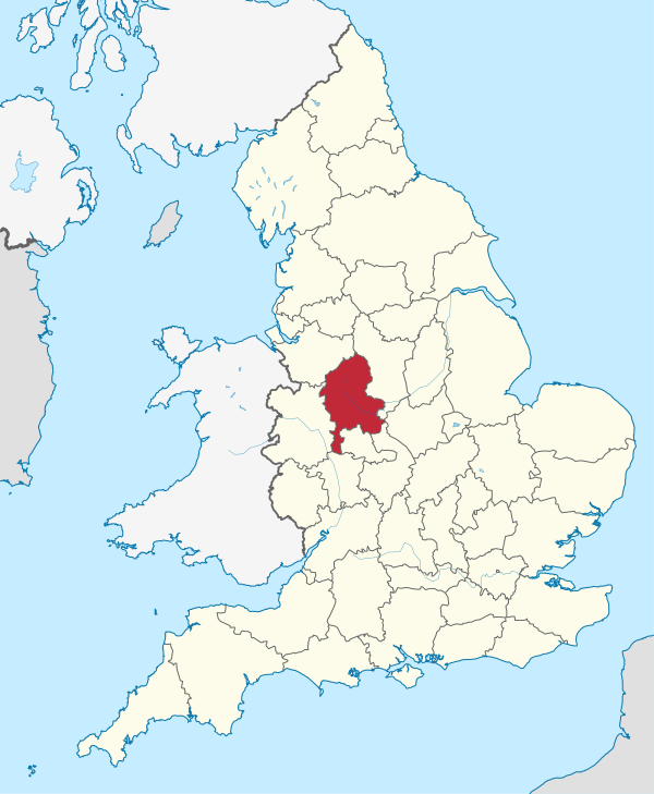 Staffordshire (ceremonial county) in England.svg