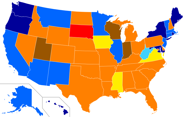 File:State abortion funding.svg