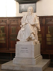 Statue of Alfred, Lord Tennyson Statue of Tennyson, Trinity College Chapel - geograph.org.uk - 699979.jpg