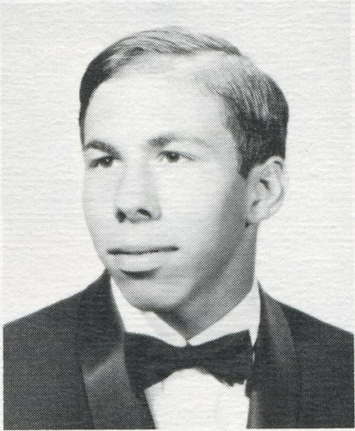 Wozniak's 1968 Homestead High School yearbook photo