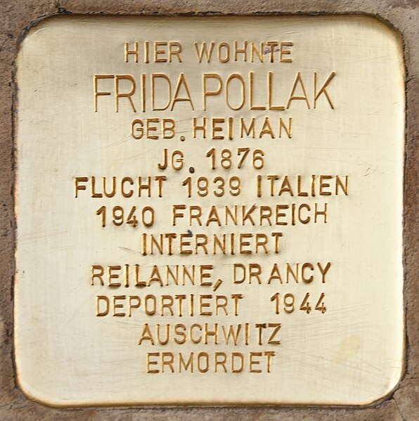 File:Stolperstein für Frida Pollak (Graz).jpg