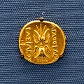 Syrakosai - 317-289 BC - gold coin - head of Athena - thunderbolt - London BM 1841-B-339