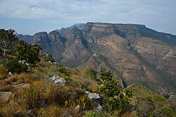 Blyde River Canyon's Three Rondavels, located partly in Bushbuckridge Municipality