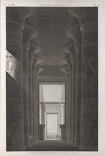 Pl.42 - Vue perspective intérieur du palais, prise de l'est.