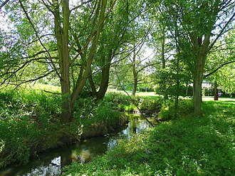 The Emm Brook view south of Toutley Bridge, Forest Road The Emm Brook - geograph.org.uk - 855753.jpg