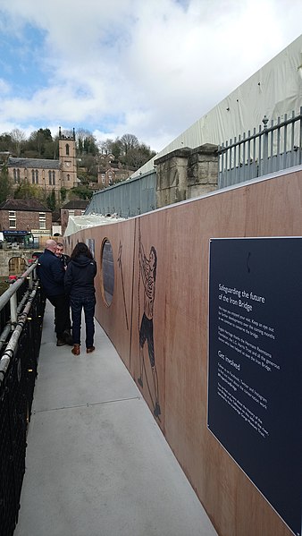 File:The Iron Bridge during restoration in 2018.jpg