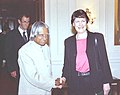 The Prime Minister of New Zealand Ms. Helen Clark with the President Dr. A.P.J. Abdul Kalam in Delhi on October 20, 2004.jpg