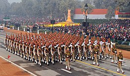 The RPF marching contingent passes through the Rajpath, on the occasion of the 67th Republic Day Parade 2016, in New Delhi on January 26, 2016 The RPF marching contingents passes through the Rajpath, on the occasion of the 67th Republic Day Parade 2016, in New Delhi on January 26, 2016.jpg