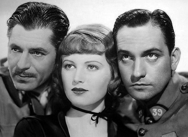 Warner Baxter, June Lang, and March in The Road to Glory (1936)