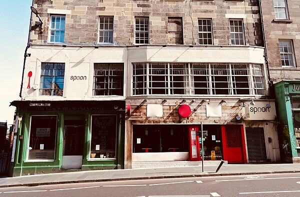 The former 1st floor Nicholson's Cafe now renamed Spoon in Edinburgh where J. K. Rowling wrote the first few chapters of Harry Potter and the Philosop