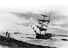 The ship Providencia, wrecked off the coast of Florida, in 1878.