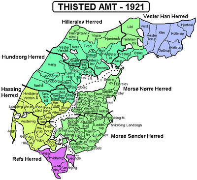 Thisted Amt: Dansk amt 1793-1970