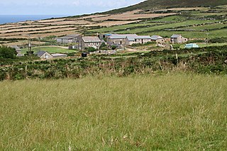 Trevowhan hamlet in Cornwall, UK