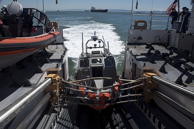 A long range interceptor aboard the cutter Bertholf